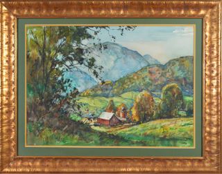William Lester Stevens Painting,  Pownal Valley Vermont,  Signed,  Framed