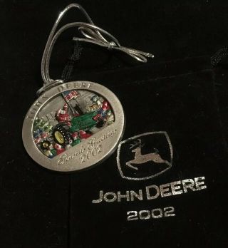 2002 John Deere 7 Pewter Christmas Ornament With