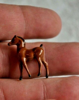 Vtg Bone China Porcelain Miniature Brown Horse Pony