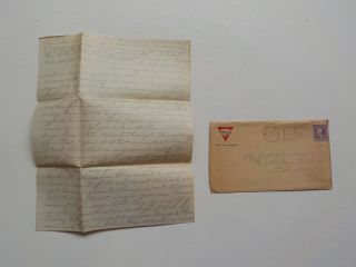 Wwi Letter 1918 Quarantine Company Been A Week Ww I Camp Lee Virginia Ww1