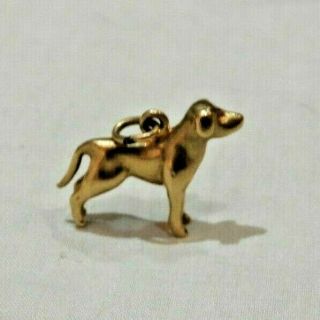 Vintage 14k Yellow Gold Labrador Retriever Dog Charm