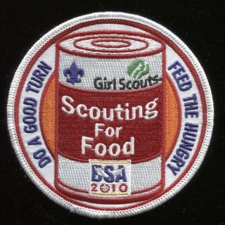 ⚜ Scouts Bsa 2010 Gsusa Boy Girl Scouting For Food Good Turn Patch