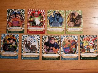 Sorcerers Of The Magic Kingdom Party Cards 1,  2,  3,  5,  7,  8,  9,  10 And 14