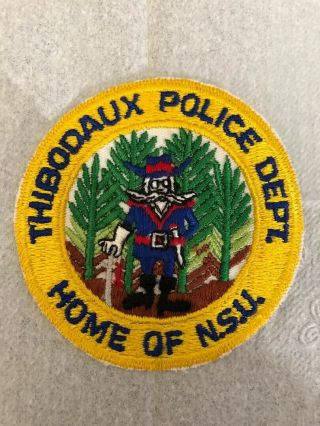 Old Louisiana Thibodaux Police Patch (confederate Solider) N S U