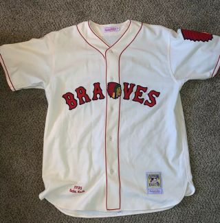 1935 Authentic Babe Ruth Mitchell & Ness Jersey Boston Braves 48 Xl Vintage