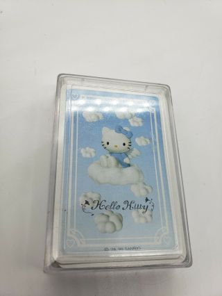 1999 Sanrio Hello Kitty Blue Angel Wings Deck Of Playing Cards Rare Open Box