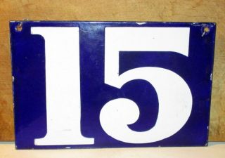 VINTAGE FACTORY PORCELAIN 2 SIDED TAG SIGN 15 WITH CHAIN 3