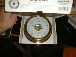 Weems & Plath Antigua Nautical Barometer Ship Boat Brass