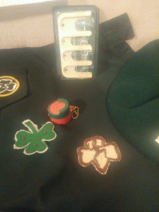 Vintage Girl Scout Clothing Hat,  Blouse,  Skirt Bow Tie,  belt,  coin holder,  wallet 3
