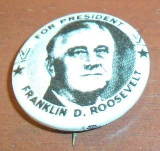 For President Franklin D.  Roosevelt,  V For Victory,  1944 Campaign Button
