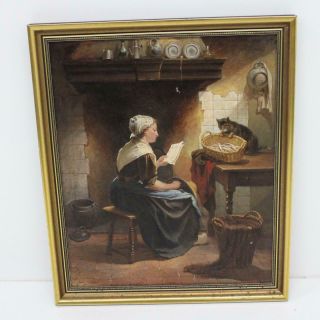 Kate Swift Oil Painting 1863 Woman in Chair with Cat 917 2