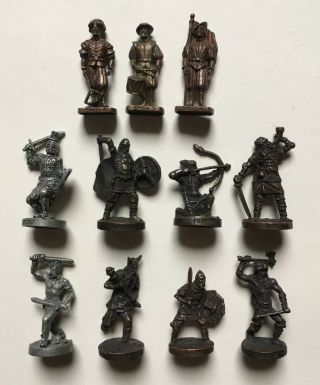 Kinder Surprise Metal Figures Set Of 11 Soldiers Knights Warriors Vintage