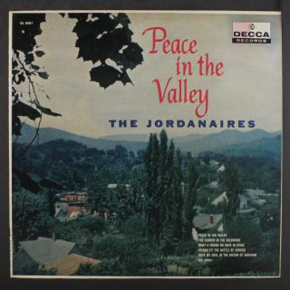 Jordanaires: Peace In The Valley Lp (mono,  Black Label) Southern Gospel