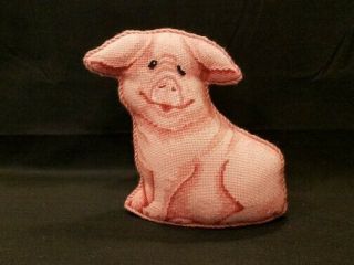 Adorable - Cross Stitch - Pig Door Stop - When Pigs Fly - 11 " H X 8 1/2 " W