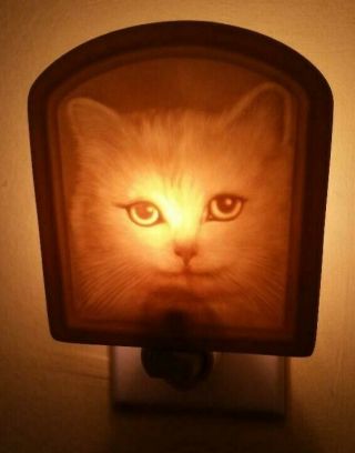 Ceramic Kitty Cat / Kitten Nightlight / Night Light