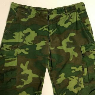 Orig 1968 Dated ERDL Cotton Poplin Rip - Stop Tropical Jungle Trousers,  Med Reg 2