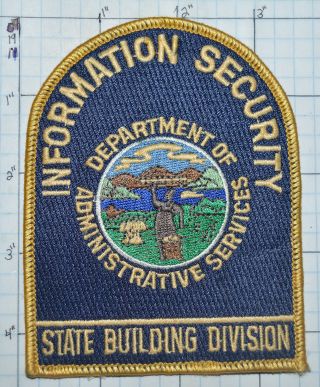 Nebraska Information Security State Building Division Police Patch