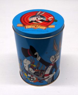 Vintage 1989 Looney Toons Cartoon Bugs Bunny Tin Warner Brothers Bros