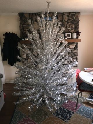 Fabulous Vtg 7 Ft.  Peco Deluxe Aluminum Pom Pom Christmas Tree