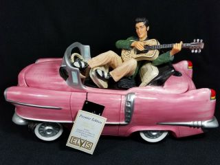 Elvis Presley Pink Cadillac Cookie Jar By Vandor Premier Edition.  Asis
