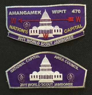 Amangamek Wipit Lodge 470 Ncac 2011 World Scout Jamboree - Csp And Flap Set