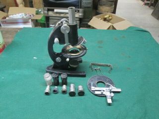 Carl Zeiss Jena No 219845 Microscope And Lens And Parts Extra Lens Estate