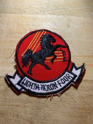Cold War/vietnam? Us Navy Patch - Light Atkron Four Squadron - Usn Beauty