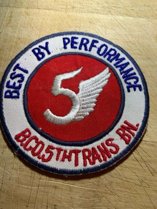 Cold War/vietnam? Us Army Patch - 5th Transportation Battalion - B Co.  -