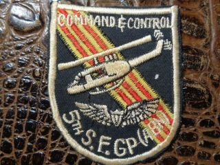 Vietnam Us Army Arvn Command Control Patch 5th Special Forces Airborne