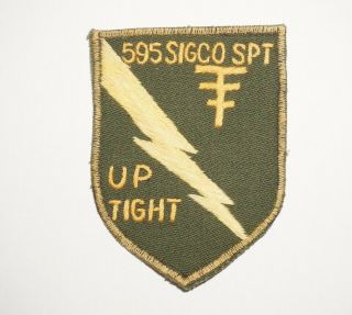 595th Signal Compan Signal Corps Us Army Vietnam Theater Made Pocket Patch P9392