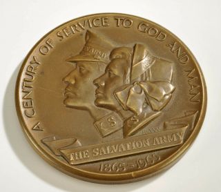 Vintage Salvation Army Century Coin / Medallion With Engraving - - Bronze