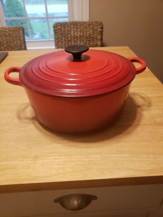 Red Le Creuset 5 Qt Oval Dutch Oven French Enameled Cast Iron