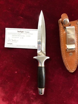Vintage Kershaw Trooper 1007 Boot Dagger Knife Sheath Case 3