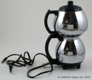 Sunbeam Chrome Coffeemaster Electric Siphon Automatic Vacuum Coffee Maker C30a