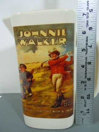 JOHNNIE WALKER WHISKY VINTAGE PUB BAR WHISKEY WATER JUG PITCHER 3