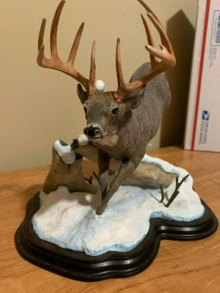 Danbury - Buck Of A Lifetime White Tail Buck Deer Figurine W/ Base