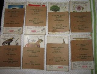 Vintage Coca - Cola Nature Study Cards - Series I - Viii - Visual Instruction Cards