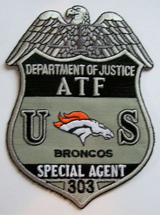 Htf Atf Denver Colorado Broncos Logo Patch
