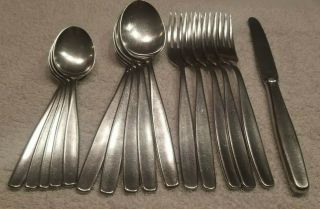 17 Pc Bavaria Rostfrei 18 - 8 Stainless Knife Fork Soup Tea Spoon Germany Unf1039