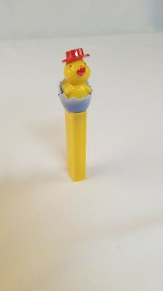 Vintage Easter Baby Chick Hatching With Red Hat Pez Dispencer Made In Austria