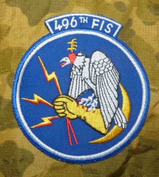 Vietnam War Era Usaf 496th Fighter Interceptor Squadron Fis Embroidered Patch