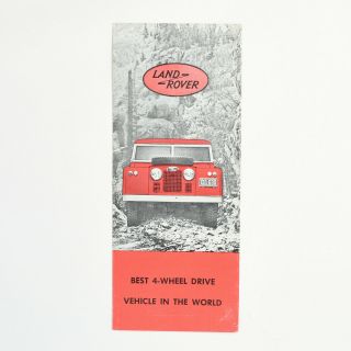 1950s Land Rover Vintage Car Sales Brochure