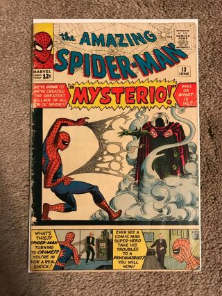 Spiderman 13 First Appearance Of Mysterio.  Low Grade But Affordable