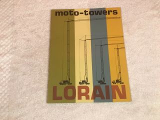 Rare 1971 Koehring Lorain Moto Tower Crane Dealer Sales Truck Brochure 10pg