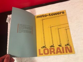 RARE 1971 KOEHRING LORAIN MOTO TOWER CRANE DEALER SALES TRUCK BROCHURE 10PG 2