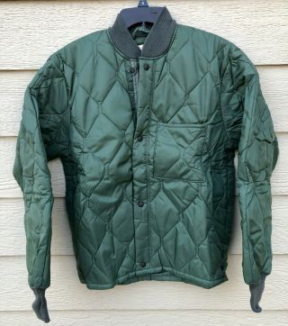 1971 Us Air Force Usaf Flyers Cwu - 9/p Quilted Liner Jacket - Small