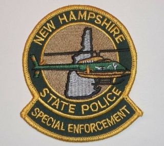 Old Hampshire State Police Special Enforcement Patch Helicopter Aviation