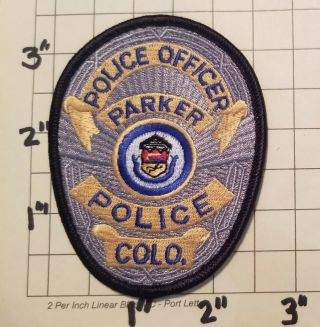 Parker (co) Police Department Patch W/ Presentation Card