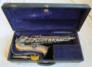 C.  G.  Conn Elkhart Alto Saxophone 1929 Chu Berry Wonder&original Case Old Vtg