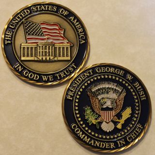 President Of The Unites States Challenge Coin George W.  Bush Number.  43
